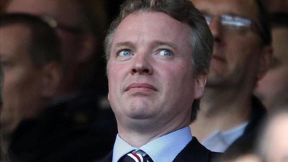 Craig Whyte during a Scottish Premier League match at Ibrox in Septmber 2011