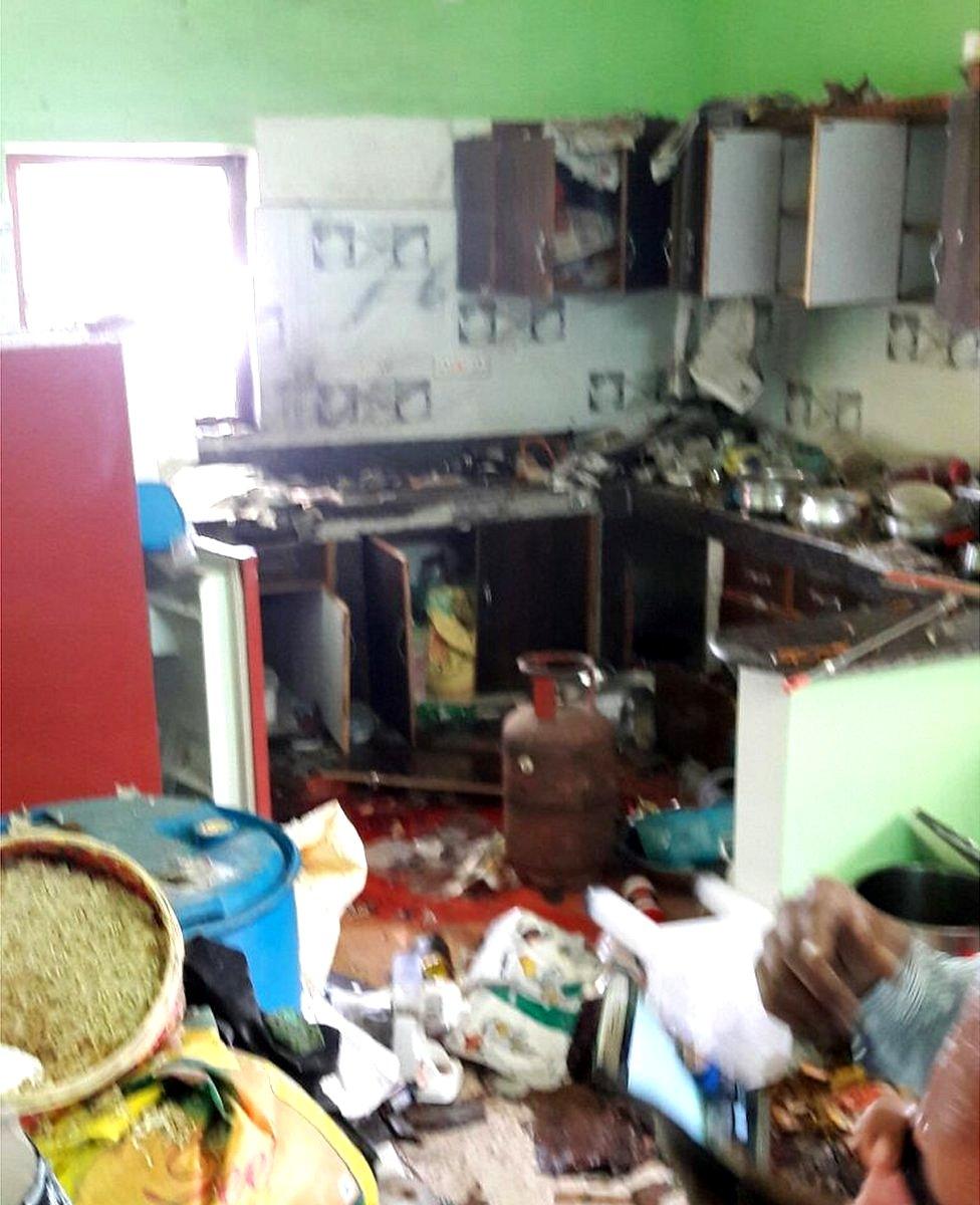 The kitchen after the explosion