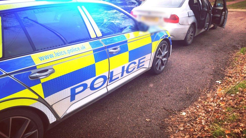 Car stopped by Leicestershire Police on suspicion of drug driving