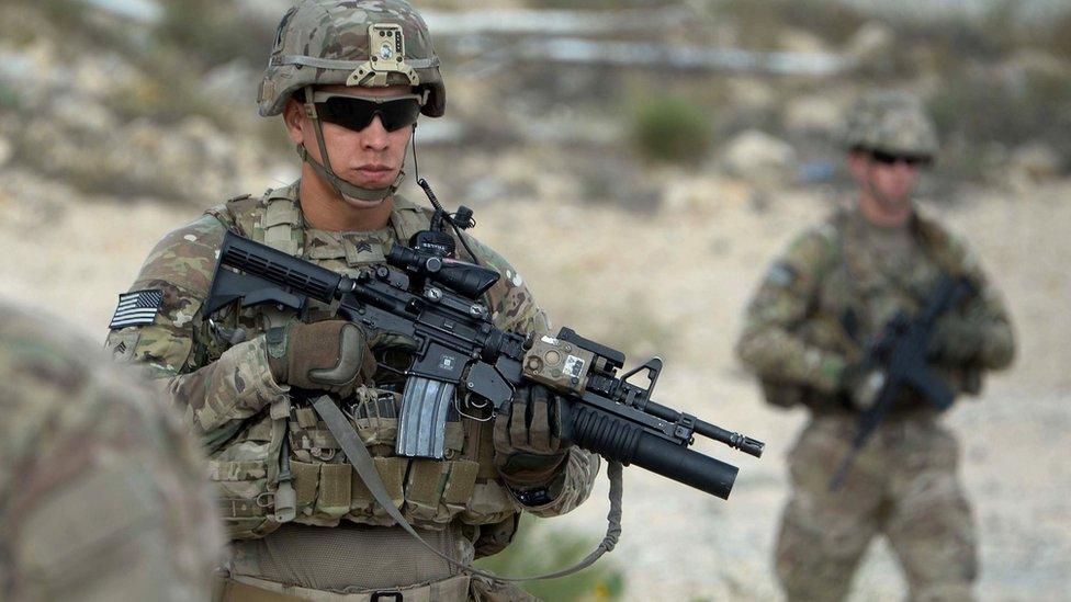 File photo: US soldiers at an Afghan National Army base in Khogyani district, 30 August 2015