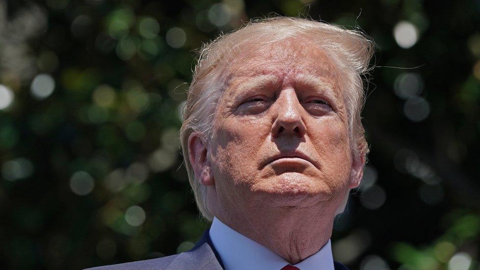 U.S. President Donald Trump tours his "Made In America" product showcase at the White House July 15, 2019 i