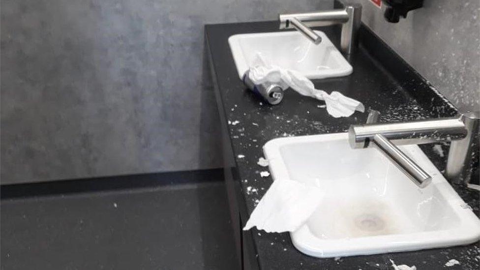 Damage to Onchan Park public toilets