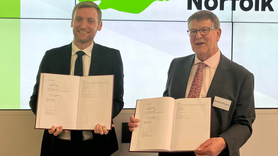 Signed Norfolk devolution papers