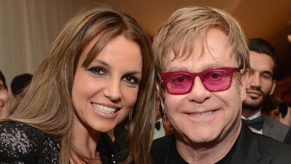 Britney Spears and Sir Elton John