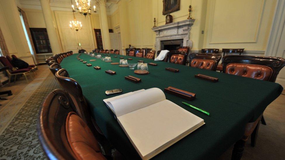 Cabinet Table at 10 Downing St