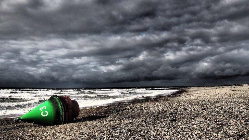 Washed up: An item found at Dinas Dinlle, Gwynedd, in the aftermath of Storm Brian, taken by Mel Garside