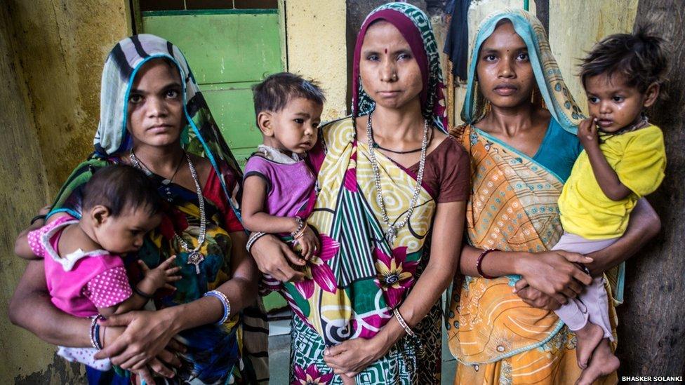 Gujarat mothers with malnourished children