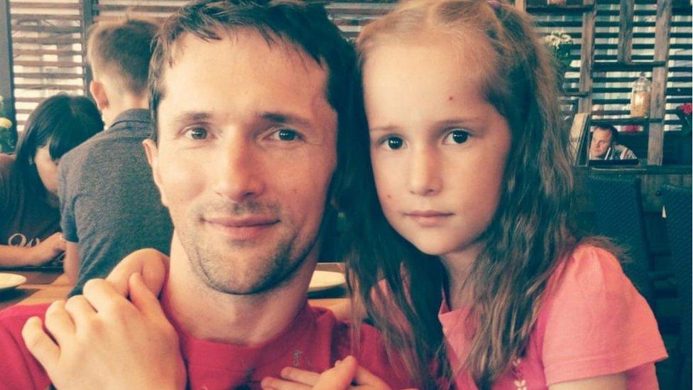 Alexei Achkasov and his daughter