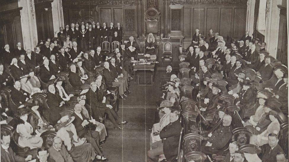 Belfast City Hall meeting in June 1921