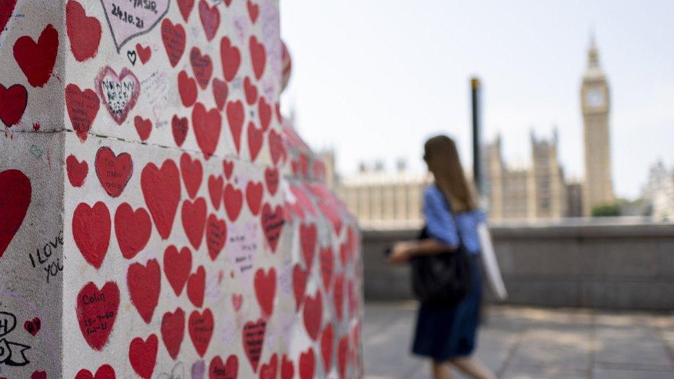 The Covid memorial wall in London