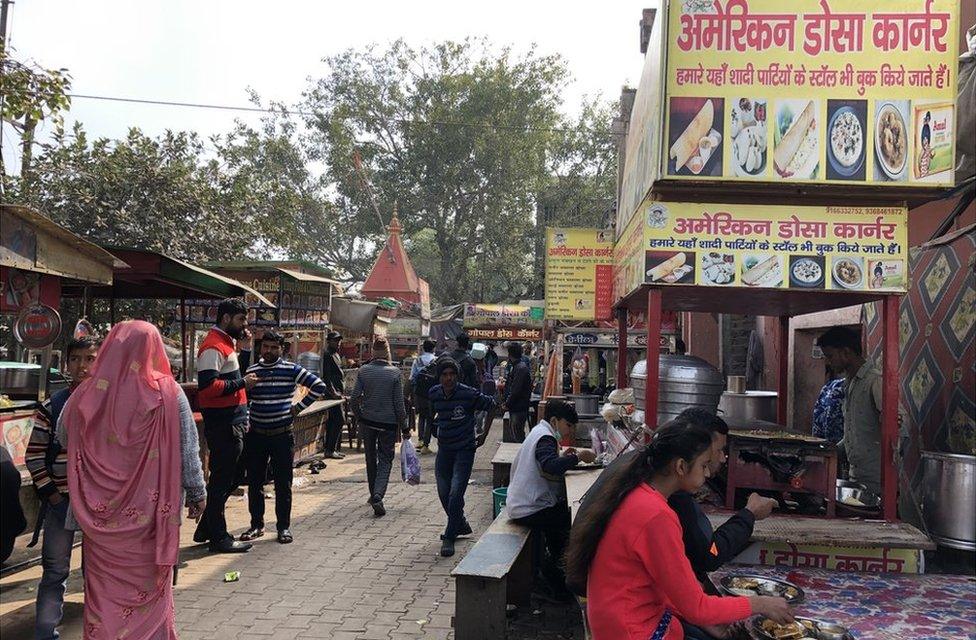 Abid's snack stall in Mathura