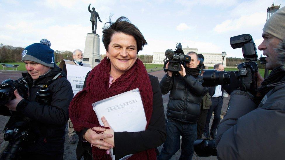 Arlene Foster at Stormont on Wednesday