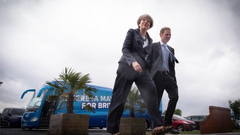 Theresa May and Jack Brereton