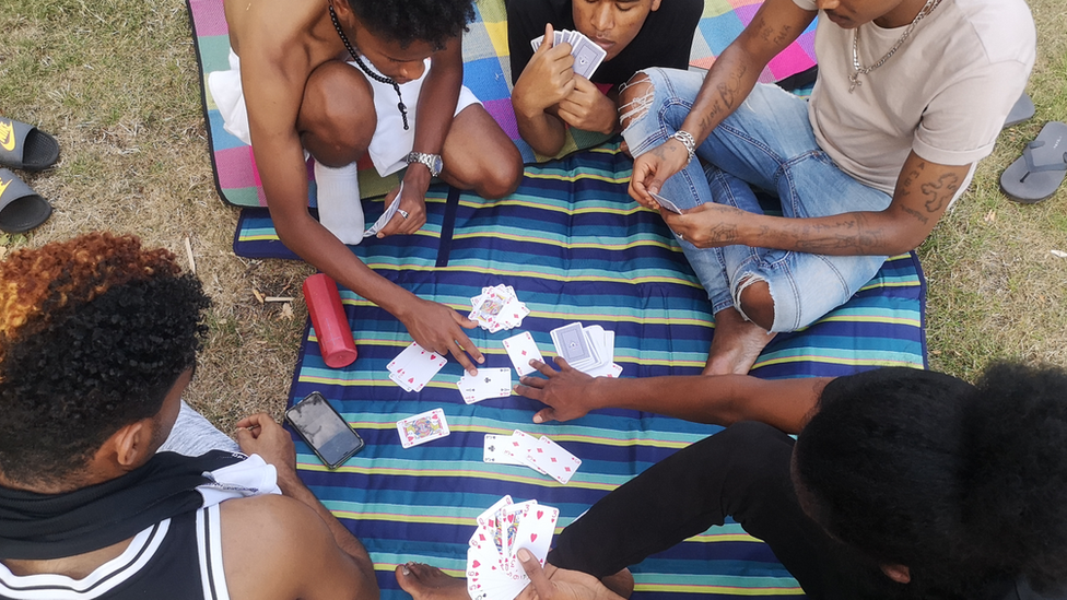 Young people in the park