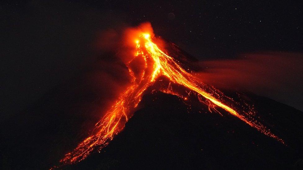 Mayon at night