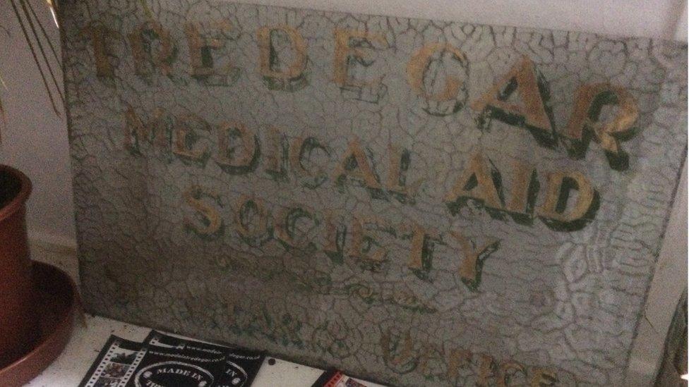 Tredegar Medical Aid Society sign