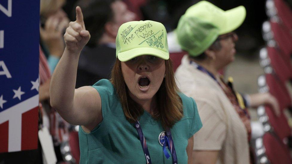 Anti-Trump protester