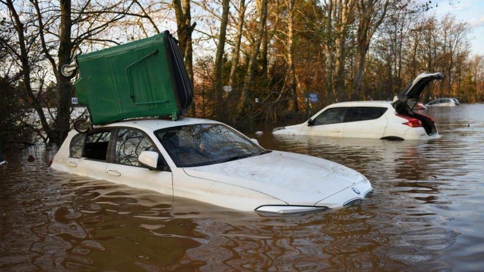 Cars in the car park of Carlisle United Football Club