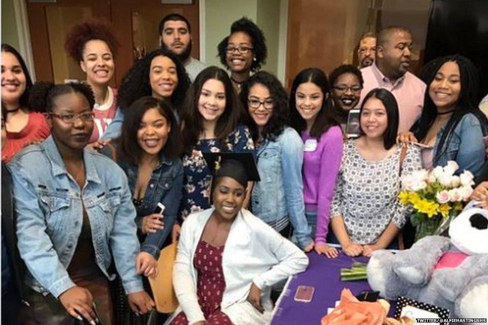 Ebony Banks at her early graduation