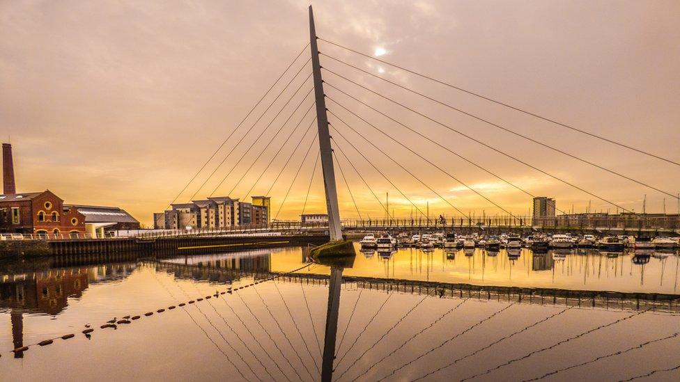 Swansea Marina's Sail Bridge