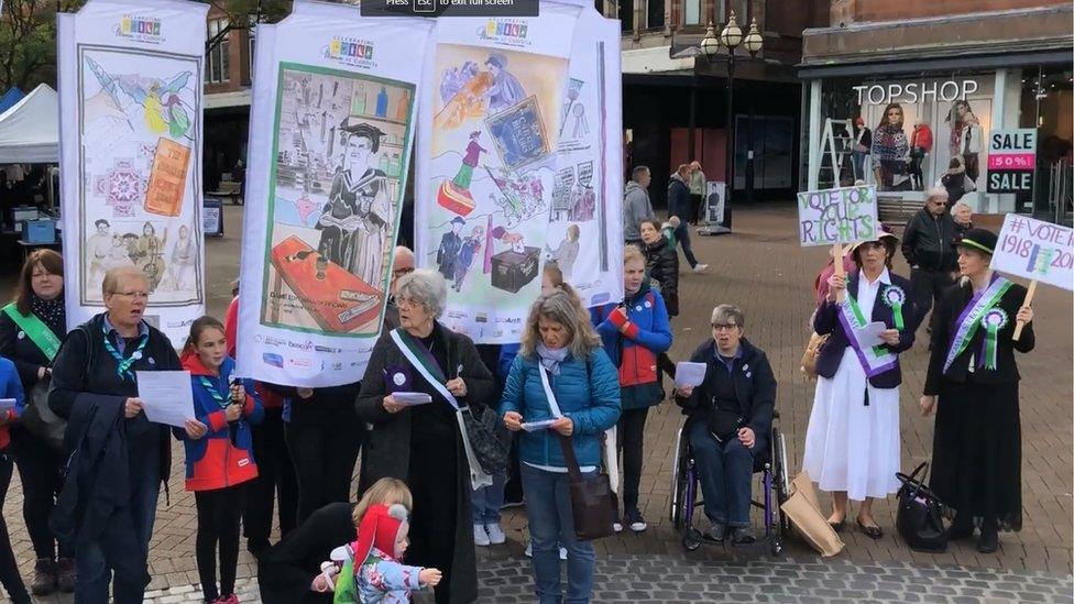 Celebration in Carlisle of women getting the vote