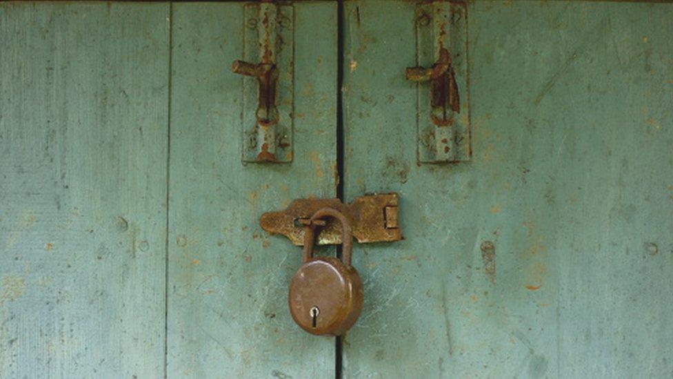 A locked door