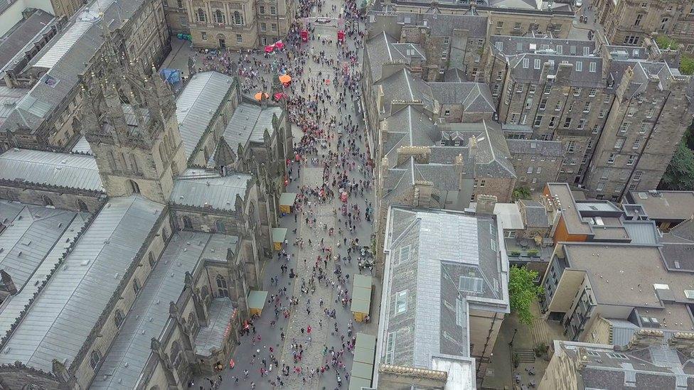 Aerial view of the fringe