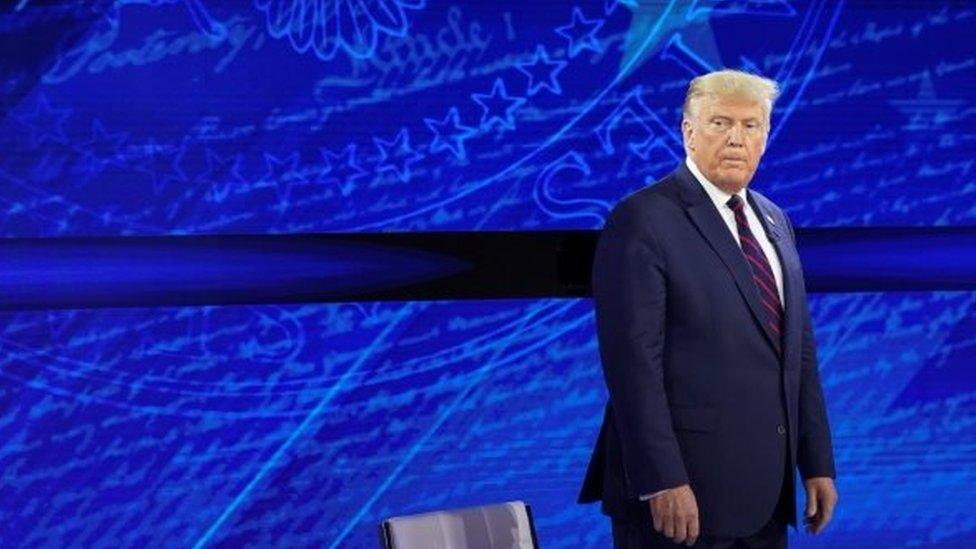 US President Donald Trump at ABC News' town hall event in Philadelphia. Photo: 15 September 2020