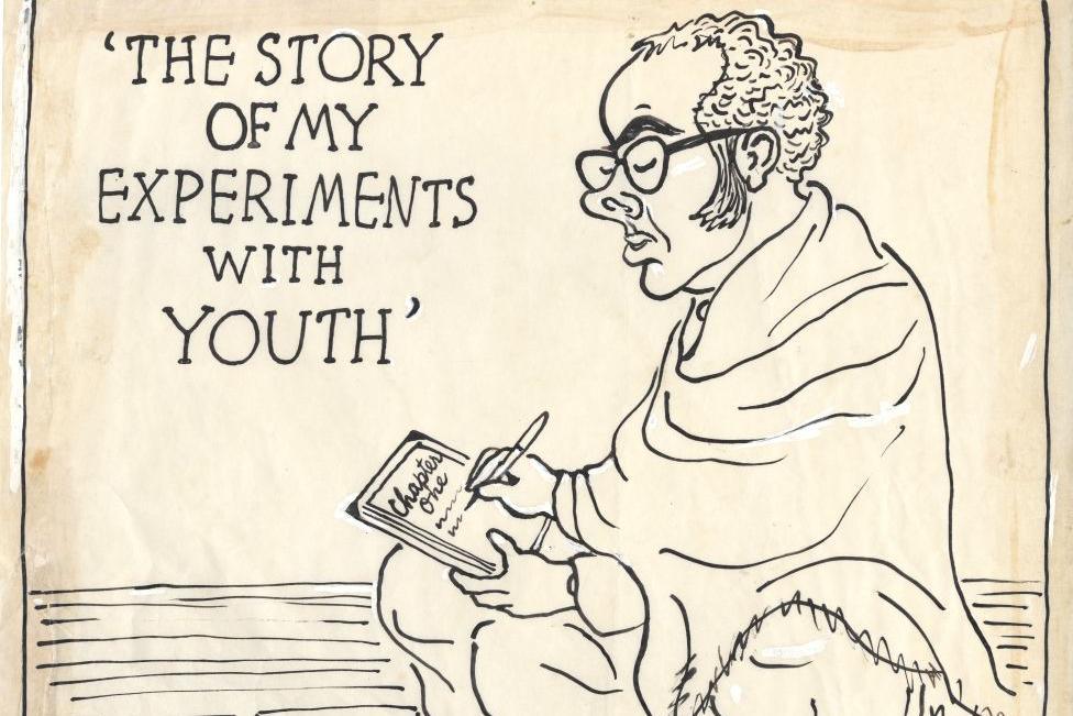 A cartoon strip by Abu about Sanjay Gandhi, the unelected son of Indira Gandhi.