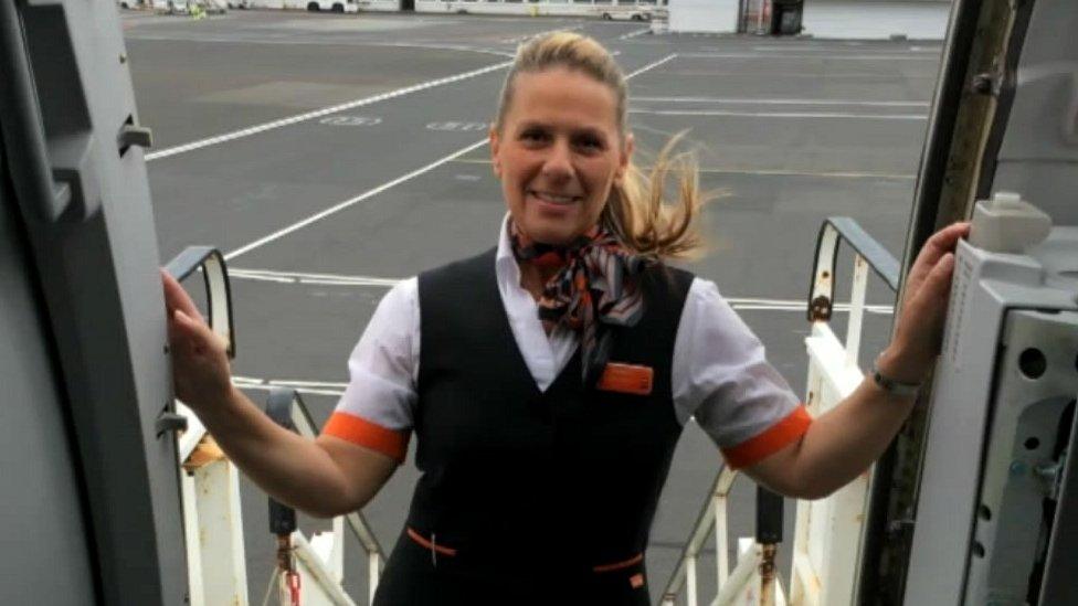 Annabella Barker as cabin crew