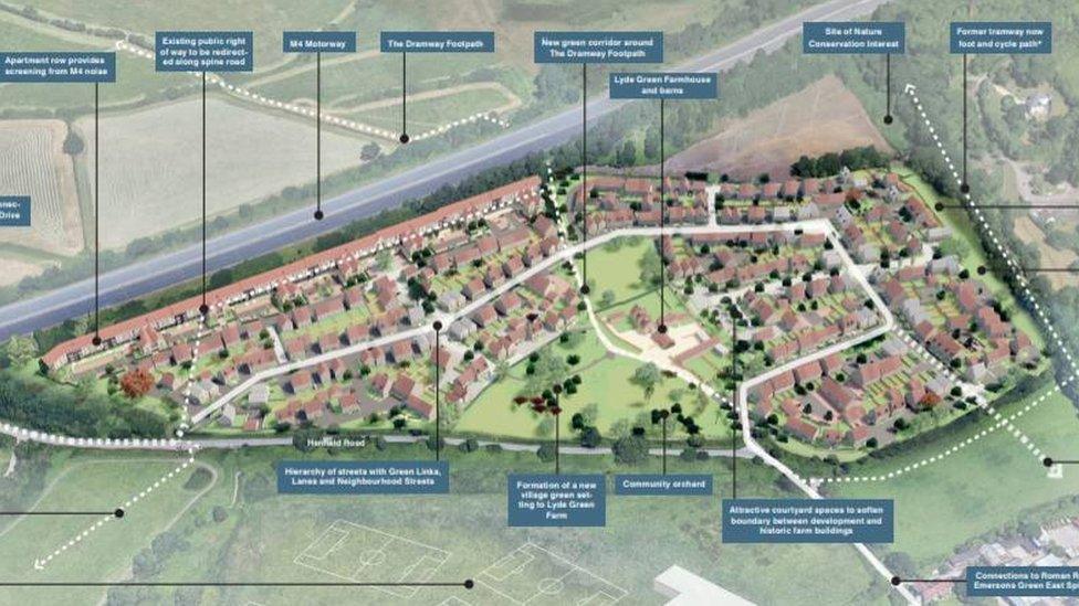 Plans for the 398 homes near Emersons Green