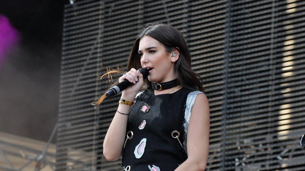 Singer Dua Lipa performed at Donauinselfest in 2016