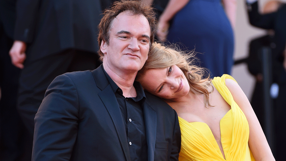 Quentin Tarantino and Uma Thurman