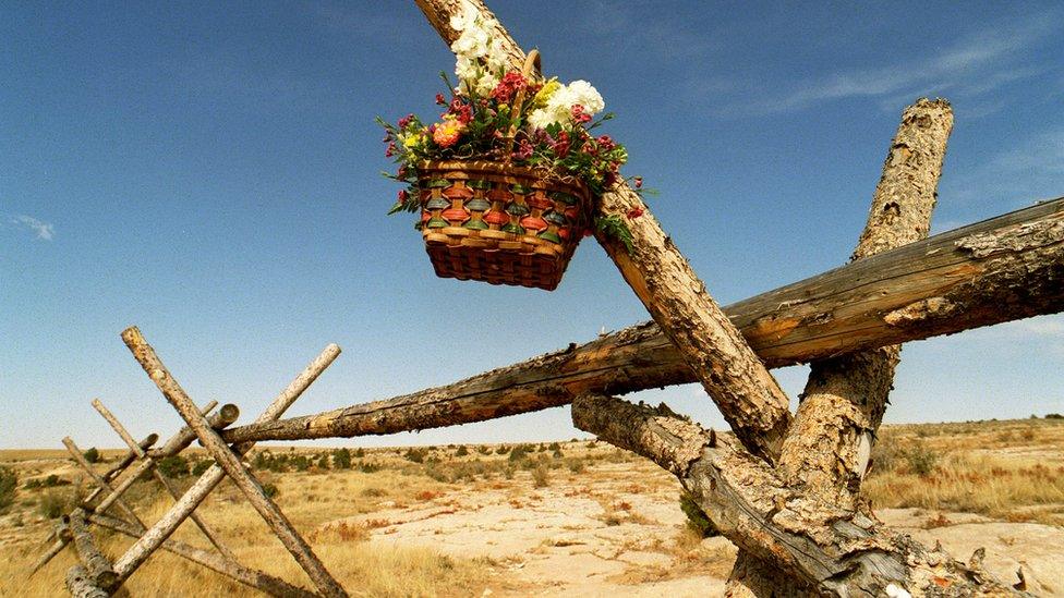 The buck fence where Matthew Shepard was left to die pictured back in 1998