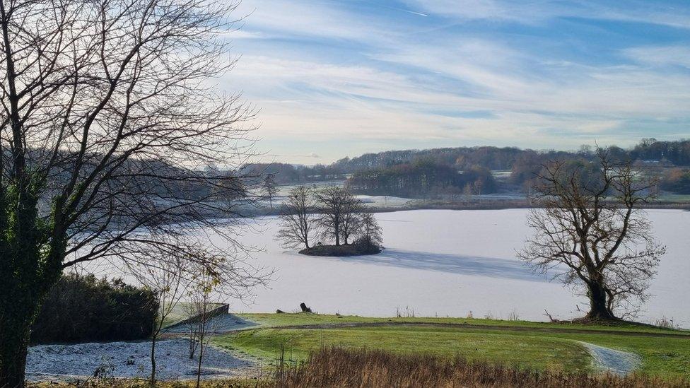 Ice and snowy Wakefield landscape