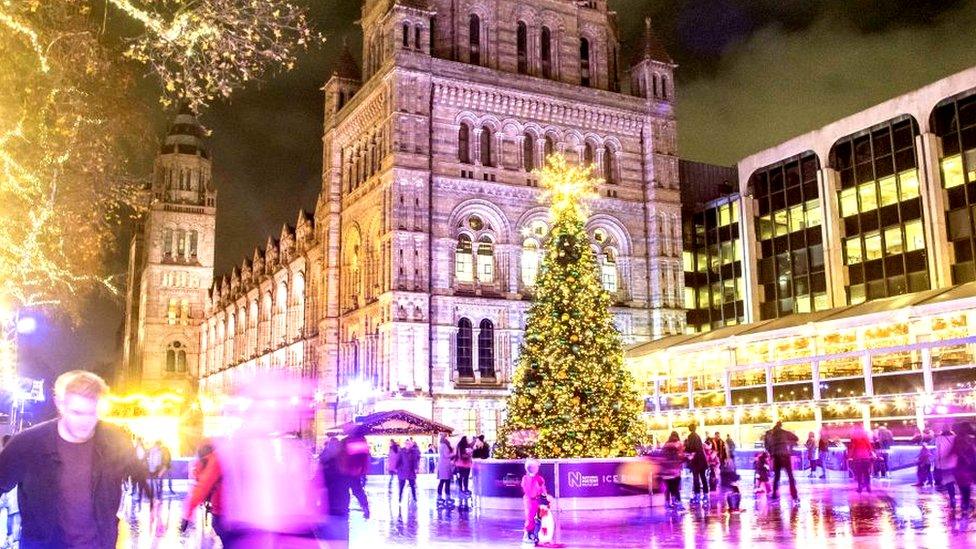 Ice skating rink in London