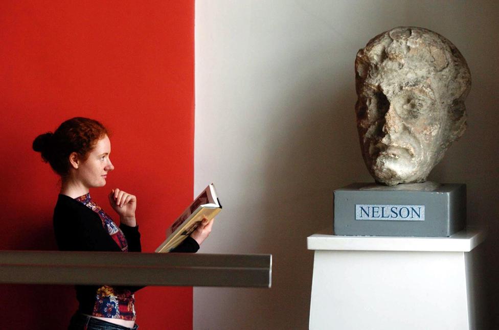 Nelson's head in its current spot, the Dublin City Library and Archive