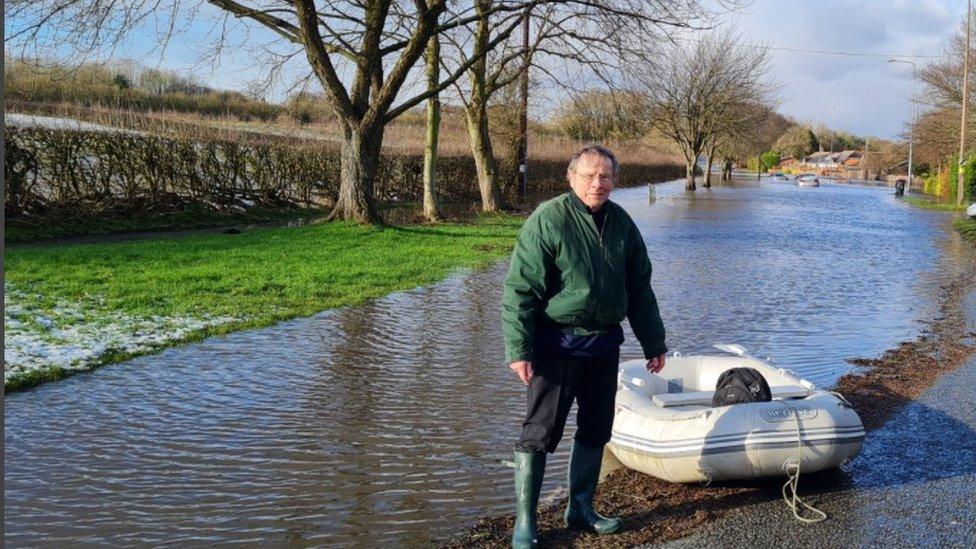 Peter Higson after evacuation by boat