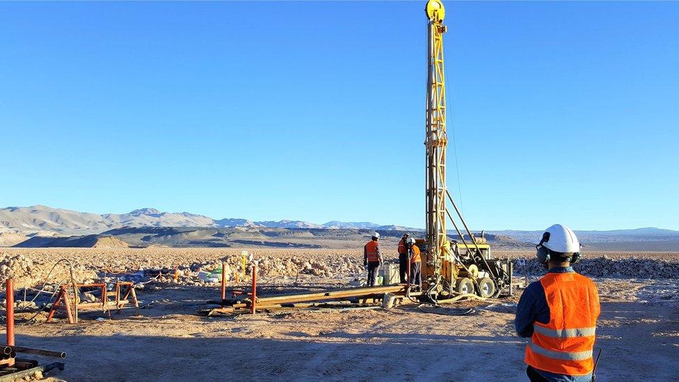 Drilling at the Kachi site, Argentina