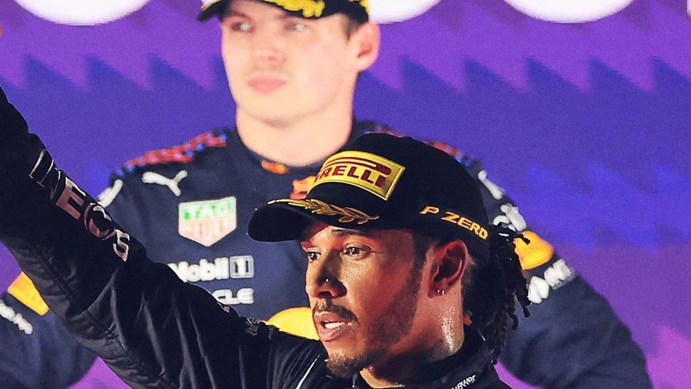 Lewis Hamilton and Max Verstappen