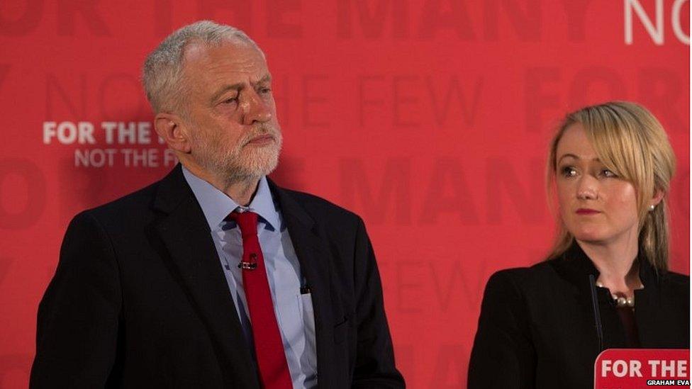 Rebecca Long-Bailey and Jeremy Corbyn in 2017