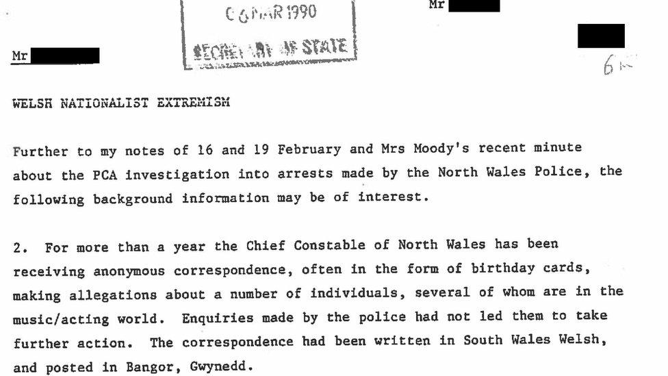 Extract from confidential papers