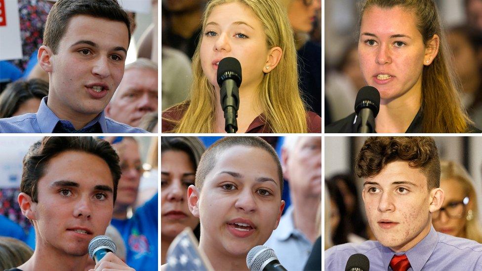 Cameron Kasky, Jaclyn Corin, Sarah Chadwick, Alfonso Calderon, Emma Gonzalez and David Hogg