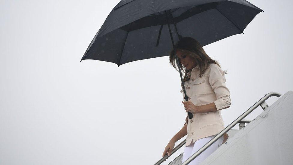 Melania Trump arrives in Texas, 21 June 2018