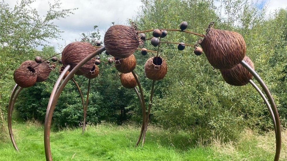 Wicker sculptures in Faughan valley