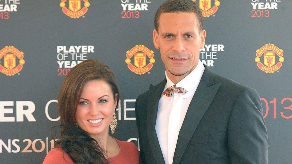 Rio Ferdinand with Rebecca Ellison in 2013