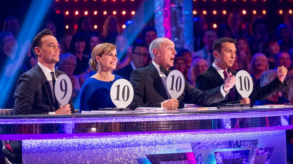 The judges giving out a great score