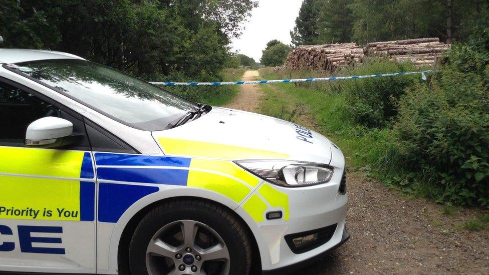 Police vehicle near East Harling