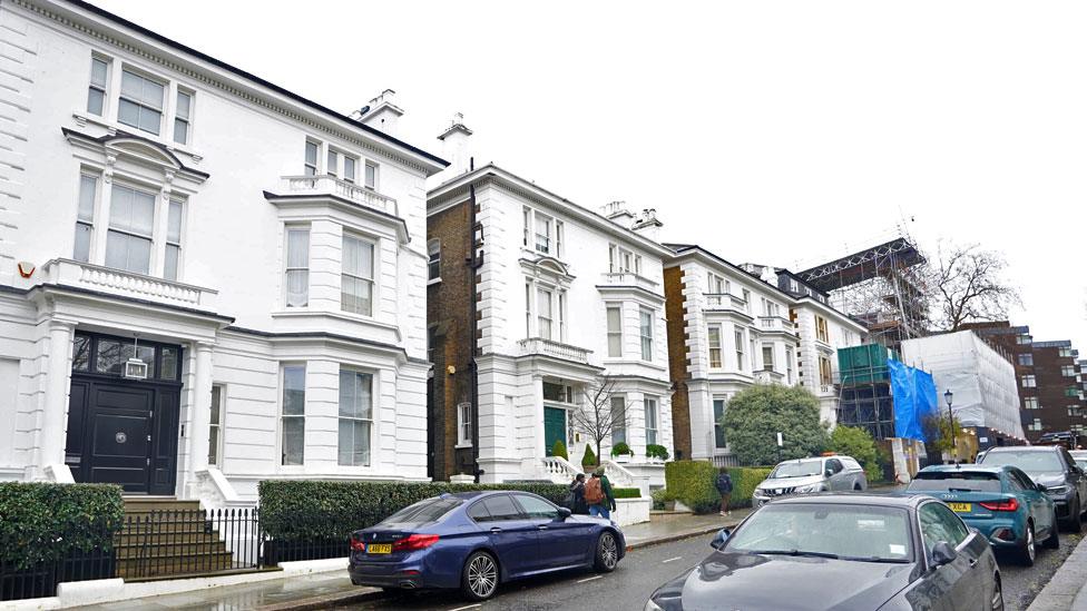 A view of Phillimore Gardens in the London borough of Kensington