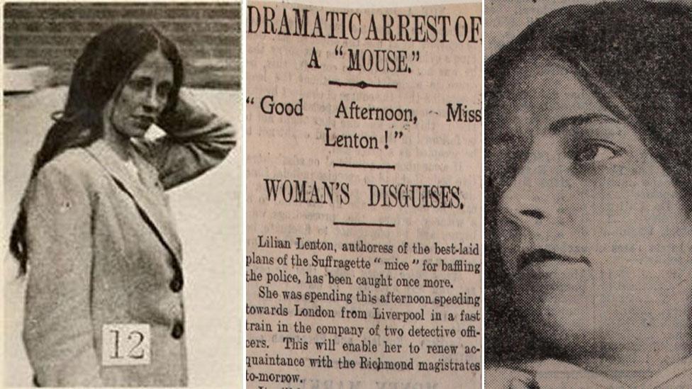 Lilian Lenton and some newspaper cuttings about her